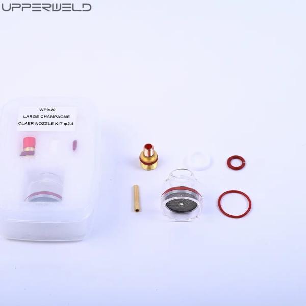 WP-17/18/26 2.4 TIG Welding Torch Gas Lens Kit 1/16' 3/32' 1/8' Clear Nozzle Pyrex Cup Kit