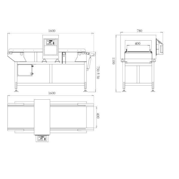 Bakery Industry Food Grade Metal Detector  / Food Processing Equipment For Packaging