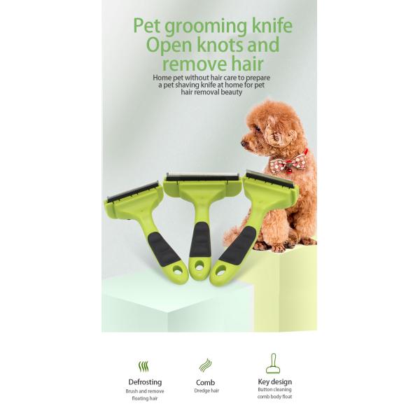 Green Dog Deshedding Tool Sustainable Self Cleaning Cat Brush