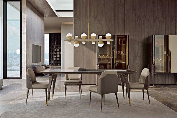 La cena de lujo italiana del marco metálico preside 8 kilogramos Glad Leather Negotiation