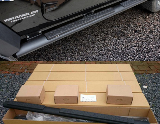 Black Steel for Jeep Wrangler Sahara Tubular Running Board Side Step for 2/4 Door 2007-Present Jk