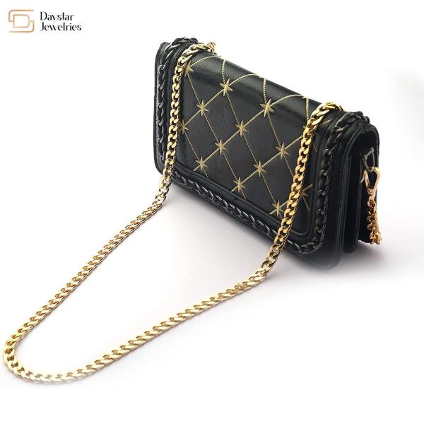 Bolsa tiracolo de ombro substituição plana corrente de metal para bolsa faça você mesmo