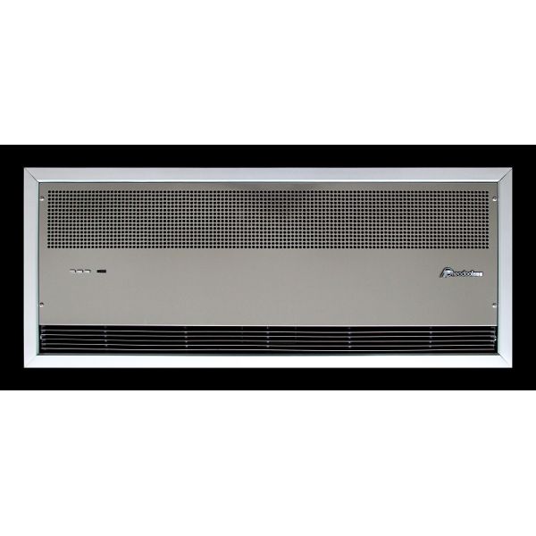 Rideau d'air thermique de plafond encastré avec barrière chauffante et refroidissement ou chauffage par ventilateur