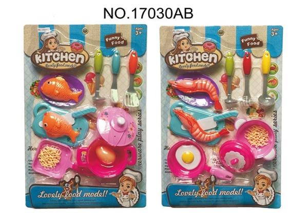 Pretend Cooking Childrens Toy Kitchen Sets 16 Pcs BBQ Hotdog Teppanyaki