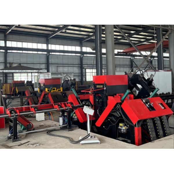 100×100×10~250×250×32mm Angle Size CNC Steel Table Drilling Marking Machine 40mm Max Drilling