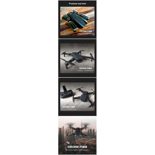 Folding 5G Brushless GPS Drone with 6K HD Camera and 90 Degree Dual Lens Remote Control