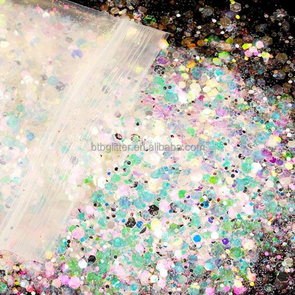 Solvent Resistant Plastic Craft Glitter Chunky Spring Glitter for Resin Art Nail Body Face Eye Makeup Made in Europe