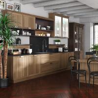 Meubles Meubles en bois massif Armoire de cuisine Baratos en PVC avec ensemble d'accessoires