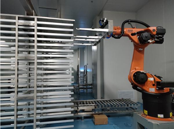 Máquinas de paletização Célula KUKA KR60 Fábrica Robótica Seis eixos
