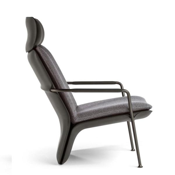 Ergonomic ANASTASIA Fiberglass Arm Chair With Headrest 75*51*40 Cm