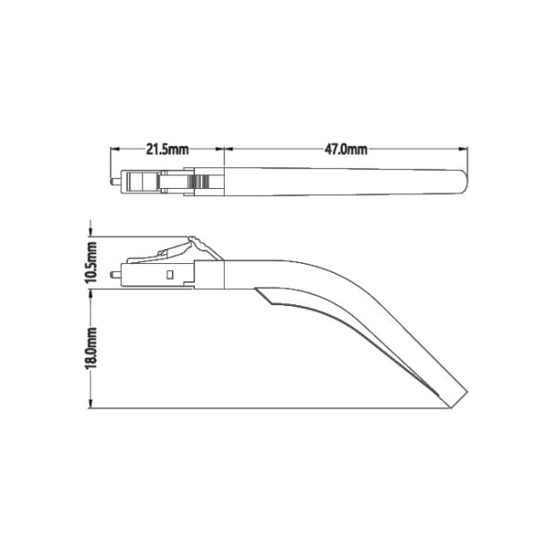 Гибкого провода мультимодный 50/125 3.0mm LSZH оптического волокна LC-LC Aqua двухшпиндельного
