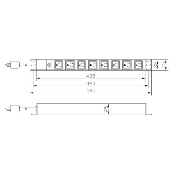 8X15A PDU Устройство распределения электроэнергии,Устройство распределения электроэнергии,Устройство распределения электроэнергии (EDU)