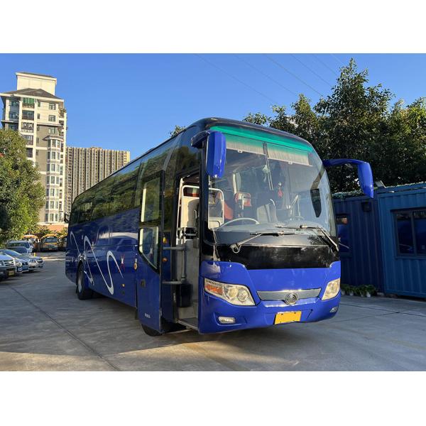 Blue Used Bus 51 Seats Euro 4 Emission Standard