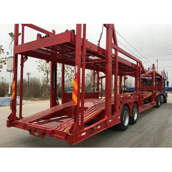 High Performance 2floors 6/8/10units Car Semi Trailer With Hydraulic Lifting