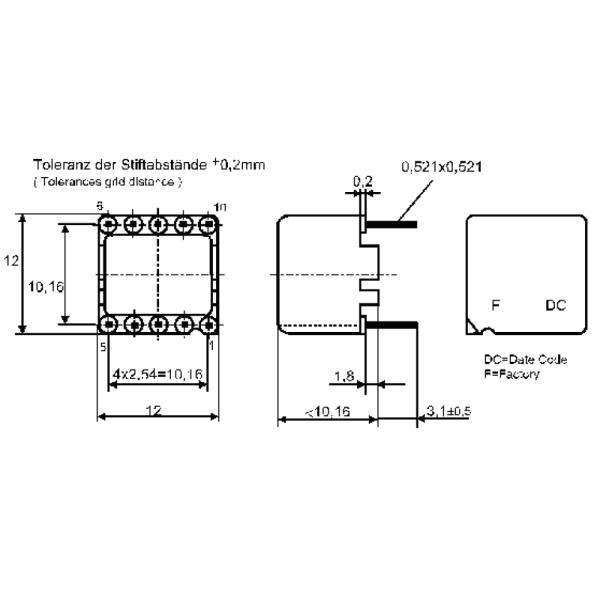 Прекращение Пин трансформатора Т60403-К4081-С004 сигнала держателя поверхности Поверлине небольшое