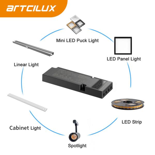 Smart Dimmable LED Power Supply 12V / 24V Switching Lighting System