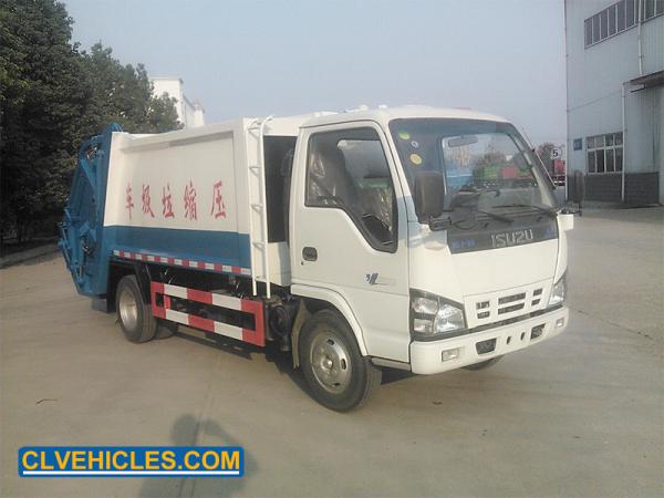 ISUZU 600P 5CBM Waste Compactor Vehicle Equipped With Air Brakes