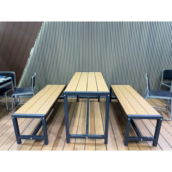                    Long Beer Picnic Dining Outdoor Bench              