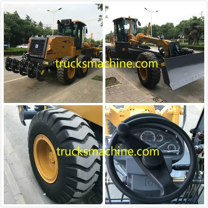 190HP GR180 Motor Grader with Front Blade and Rear Ripper for Road Construction