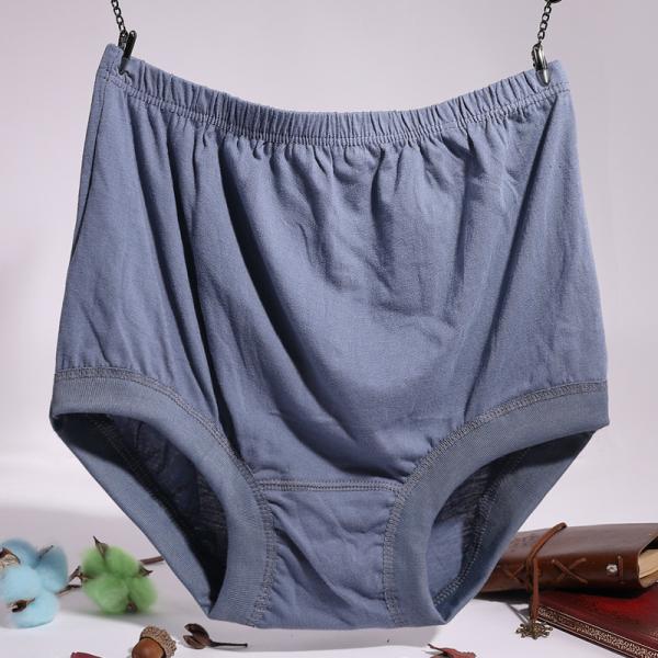 Mid Rise Briefs Mens Cotton Boxer Shorts Underwear Ultra Soft Loose Cotton Elderly