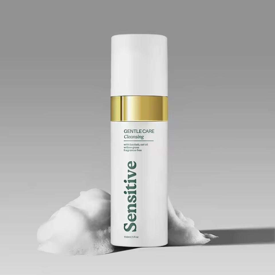 OEM ODM Brand Natural Men's Sensitive Skincare Repair Anti-Aging Hydrating Face Cream & Lotion Antibacterial Oil-Control Cleansing Foam Liquid Cleanser