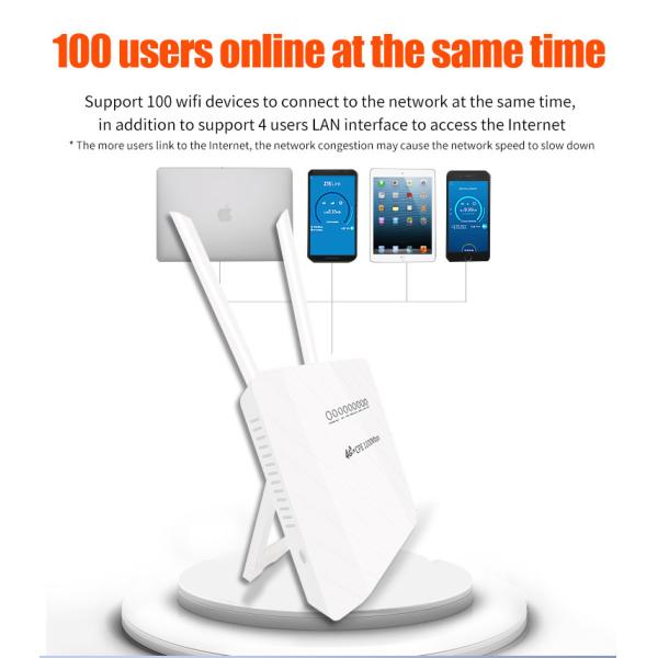 Сила DC 1200Mbps маршрутизатора 4g Lte 12V Cat6 Wifi с портом Rj45