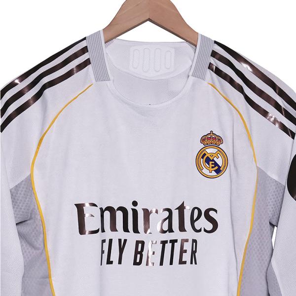Real Madrid 2025-2026 Saison Version joueur Manches longues Joueur de football à domicile Maillots Glorious Heritage