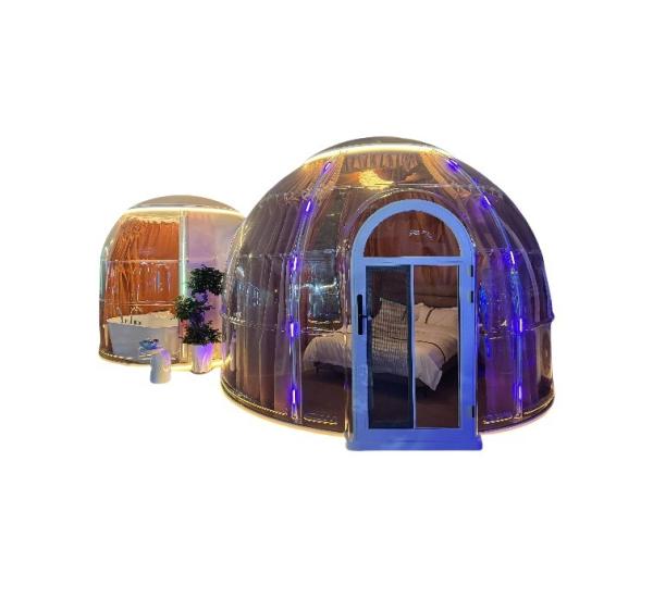 Popular Smart Star Room Leisure Polycarbonate Transparent Camping Double Dome House Tent