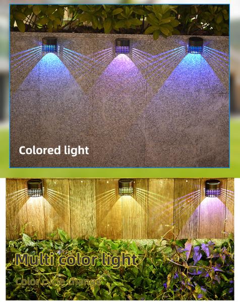 O diodo emissor de luz posto solar exterior da cerca ilumina o cilindro IP68 RGB impermeável