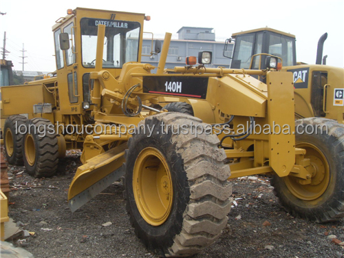 Cummins Engine Used CAT 140H Graders from Original Japan Caterpillar for Construction