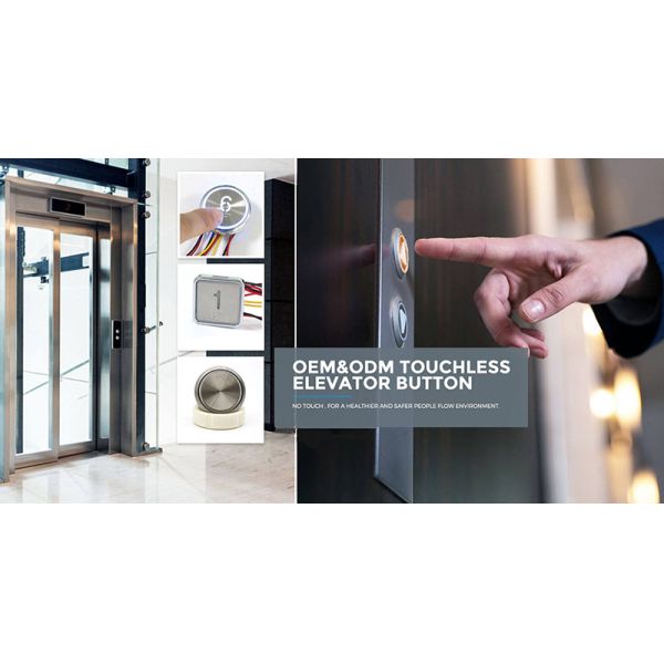 Cutout Size 37 mm Round Stainless Steel Elevator Touchless Button Elevator High Sensitivity No Touch Lift Control Button