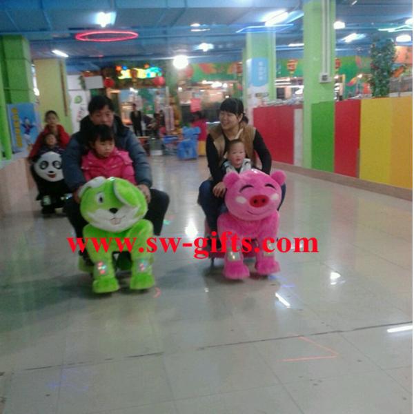 China Supplier Kids Ride Plush Walking Animal Rides with Led lights for Sale