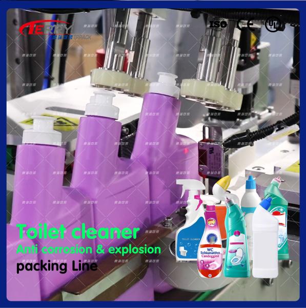 PLC Control Automatic Bottle Filling And Capping Machine 220V/380V 50Hz/60Hz