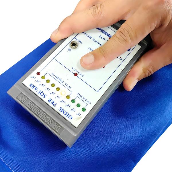 Blue 100% Cotton Flame-retardant Anti-static Fabric Antistatic ESD Flame-retardant Coat Fabric