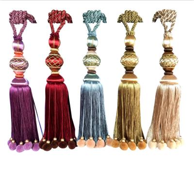 Hot sale new design polyester cord tassel tieback for curtain accessory decorative