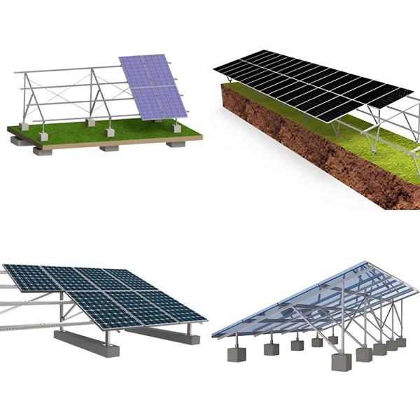 Aluminum Solar Ground Mounting System Racking Mounting Ground Power Solar Bracket Kit for Solar Panel Ground Mount