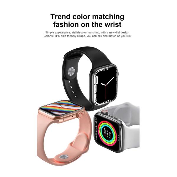 Stainless Steel Bright Shell Smart Wristband Watch 200mAh Battery T900 Pro Max Big