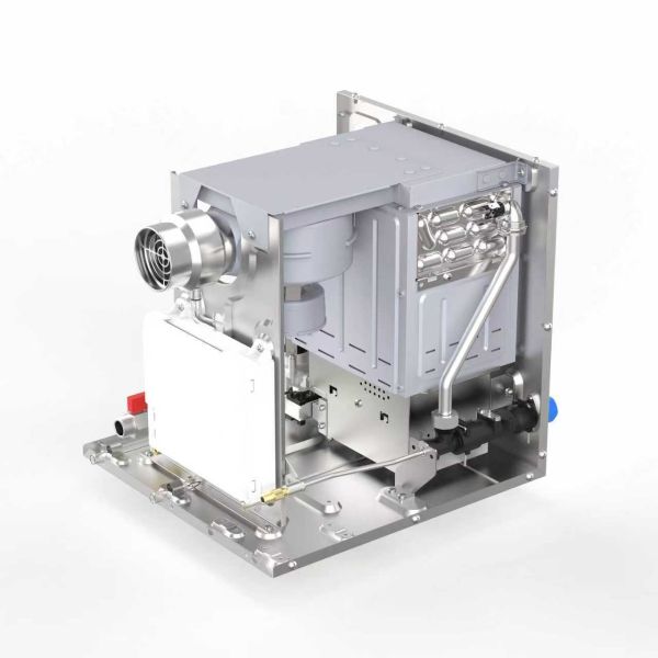 Stainless Steel RV Gas Water Heater with Class A Energy Efficiency and Rain-proof Hood
