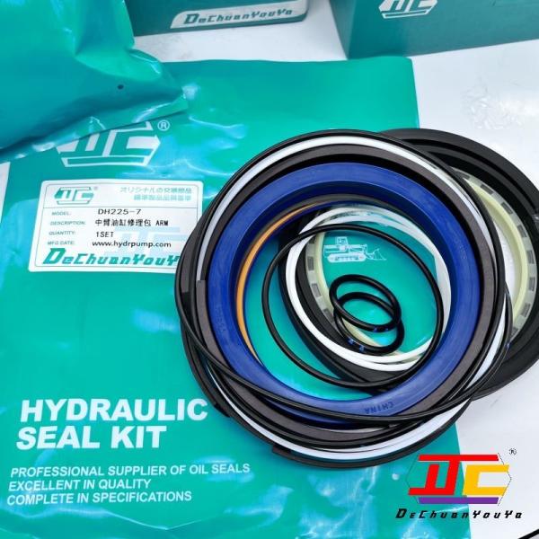 Máquina escavadora hidráulica de Kit For DH225-7 do reparo do selo do cilindro da cubeta