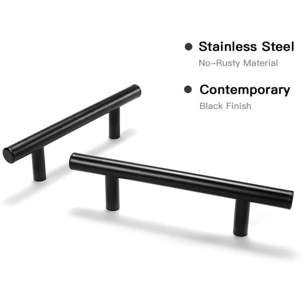 Stainless Steel Handles Kitchen accessories Kitchen Cabinet Handles with Black Spraying Powder