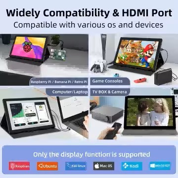 IPS HDMI LCD Display 10.1 Inch Portable Touch Screen Monitor 1280x800