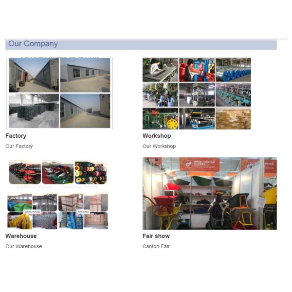 Natural Rubber Solid Wheelbarrow Wheels Anti Loose Air 240mm Alxe Length SGS