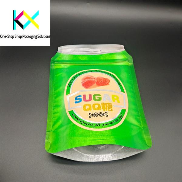 Biodegradable OEM Custom Shaped Stand Up Pouches With Drawing Brushed Film
