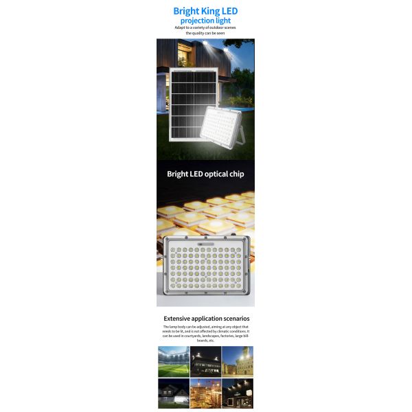 Garden Outdoor Solar Led Flood Light 30watt 60watt 100watt 200watt