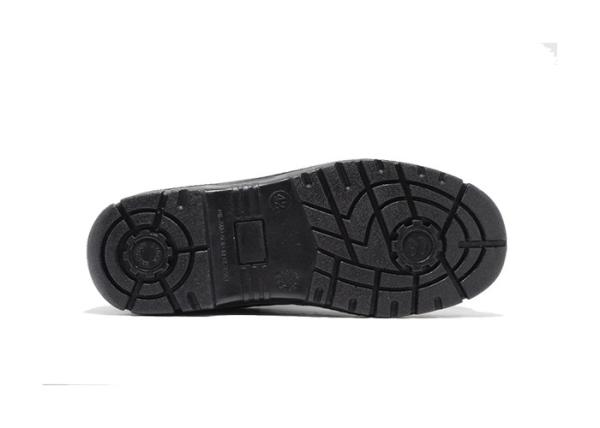 PU Coated Steel Toe Anti Static Black Police Sneakers By Miner Outsole Basic Style