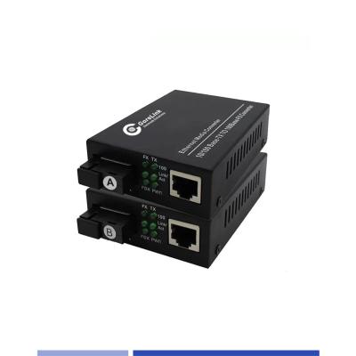 Convertisseurs multimédias en fibres BIDI 10/100 Mbps SMF en mode unique TX1310nm/RX1550nm Simplex SC 20KM