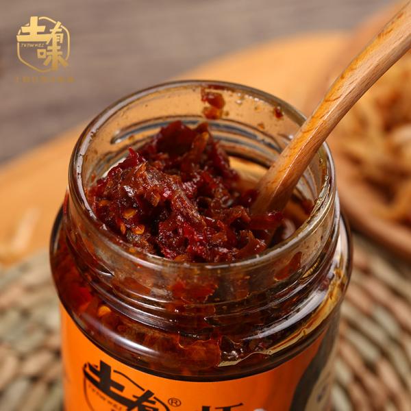HACCP Certified Chinese Spicy Chilli Sauce Freshest Raw Material With Shrimp