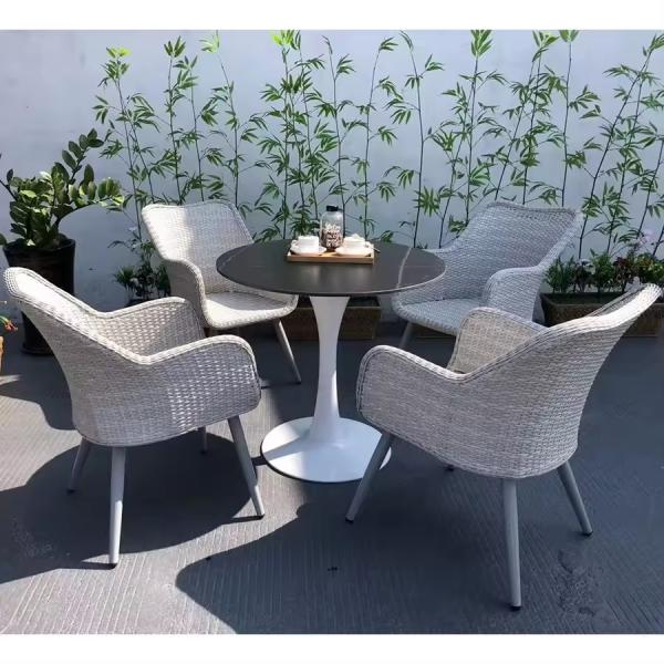 Unfolded 3 Piece Rattan Patio Set Waterproof Three Piece Rattan Furniture