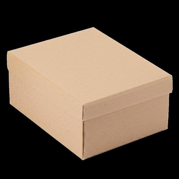 Boîte cadeau en carton recyclé écologique avec stratification mate