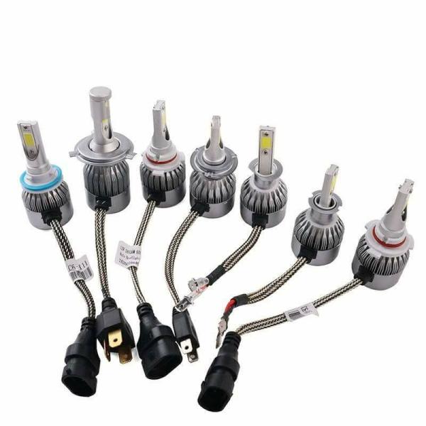 C6 H1 12v / 24v 6500k Car LED Headlights With Aluminum Area Integrated Heatsink